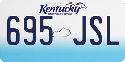 KY license plate 695JSL