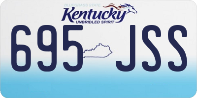 KY license plate 695JSS
