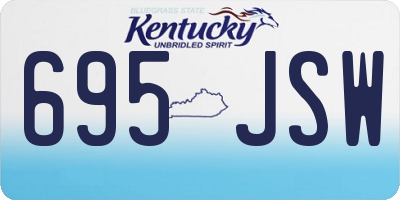 KY license plate 695JSW