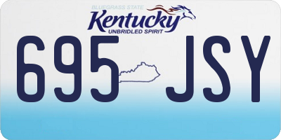 KY license plate 695JSY