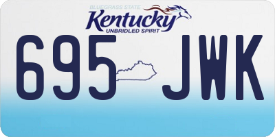 KY license plate 695JWK