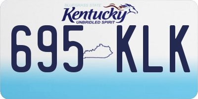 KY license plate 695KLK