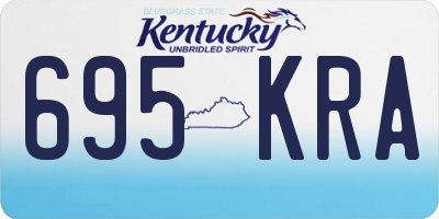 KY license plate 695KRA