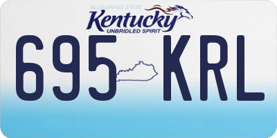 KY license plate 695KRL