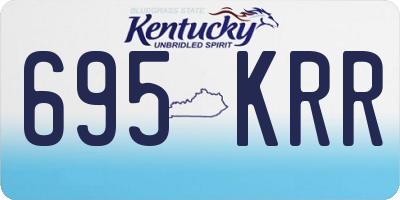 KY license plate 695KRR