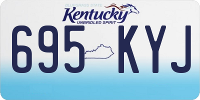 KY license plate 695KYJ