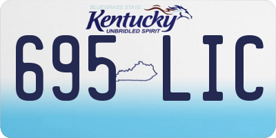 KY license plate 695LIC