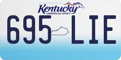 KY license plate 695LIE