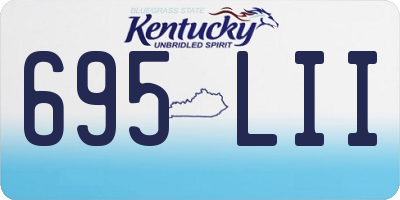 KY license plate 695LII