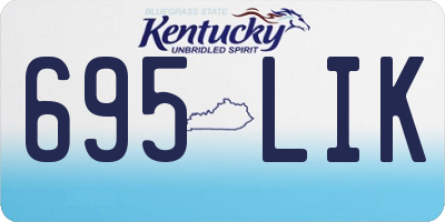 KY license plate 695LIK