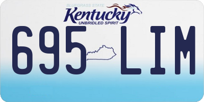 KY license plate 695LIM