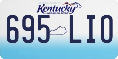 KY license plate 695LIO