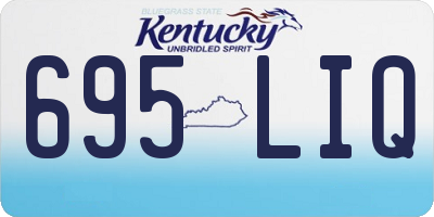 KY license plate 695LIQ