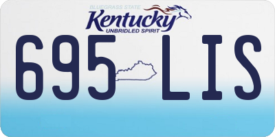 KY license plate 695LIS