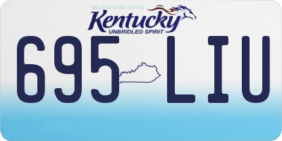 KY license plate 695LIU