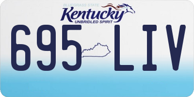 KY license plate 695LIV