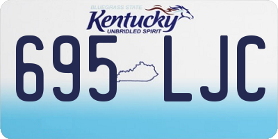 KY license plate 695LJC