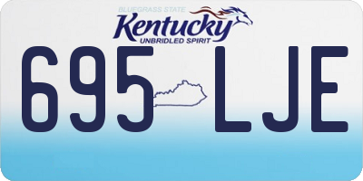 KY license plate 695LJE
