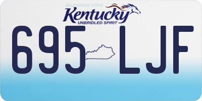 KY license plate 695LJF