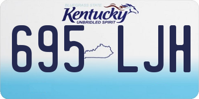 KY license plate 695LJH