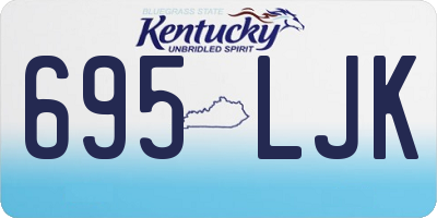 KY license plate 695LJK