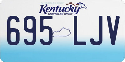 KY license plate 695LJV