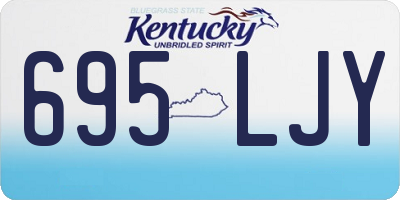 KY license plate 695LJY