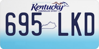 KY license plate 695LKD