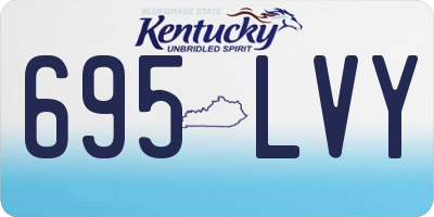 KY license plate 695LVY