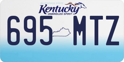 KY license plate 695MTZ
