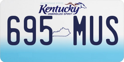 KY license plate 695MUS