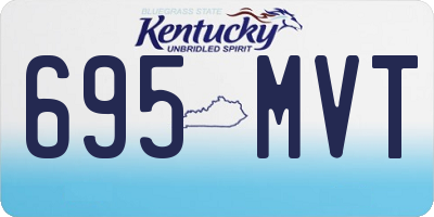 KY license plate 695MVT