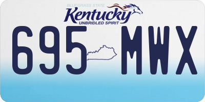 KY license plate 695MWX