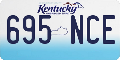 KY license plate 695NCE