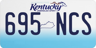 KY license plate 695NCS