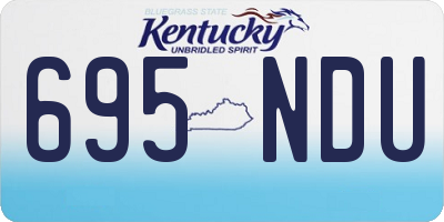 KY license plate 695NDU