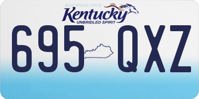 KY license plate 695QXZ
