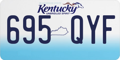 KY license plate 695QYF