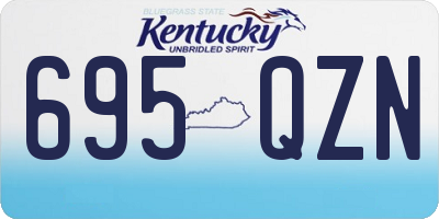 KY license plate 695QZN