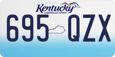 KY license plate 695QZX