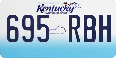 KY license plate 695RBH