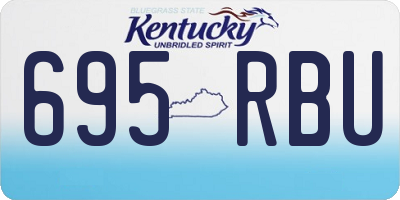 KY license plate 695RBU