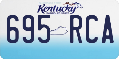 KY license plate 695RCA