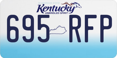 KY license plate 695RFP