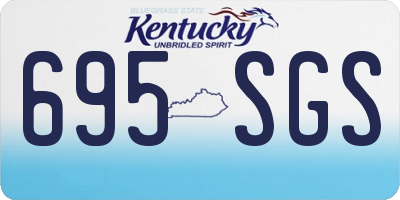 KY license plate 695SGS
