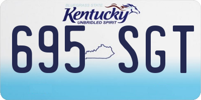 KY license plate 695SGT