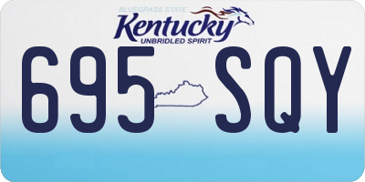 KY license plate 695SQY