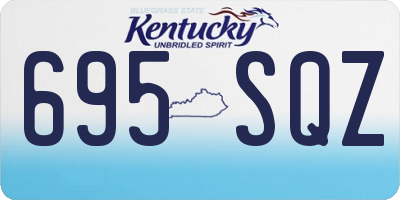 KY license plate 695SQZ