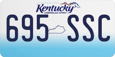 KY license plate 695SSC