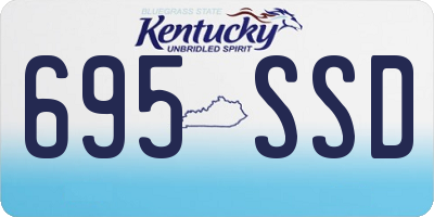 KY license plate 695SSD